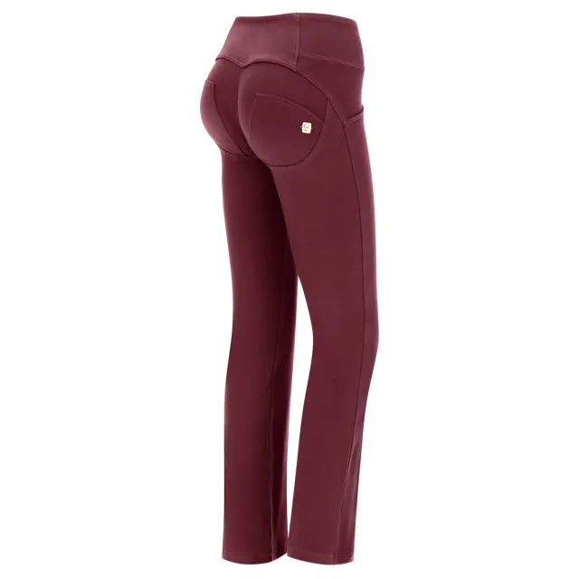 Freddy WR.UP Push-up Hose Windsor Wine Cropped Bio-Baumwolle