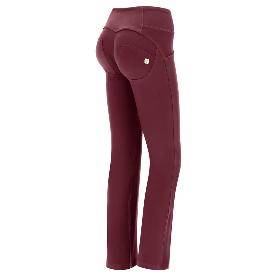 Freddy WR.UP Push-up Hose Windsor Wine Cropped Bio-Baumwolle
