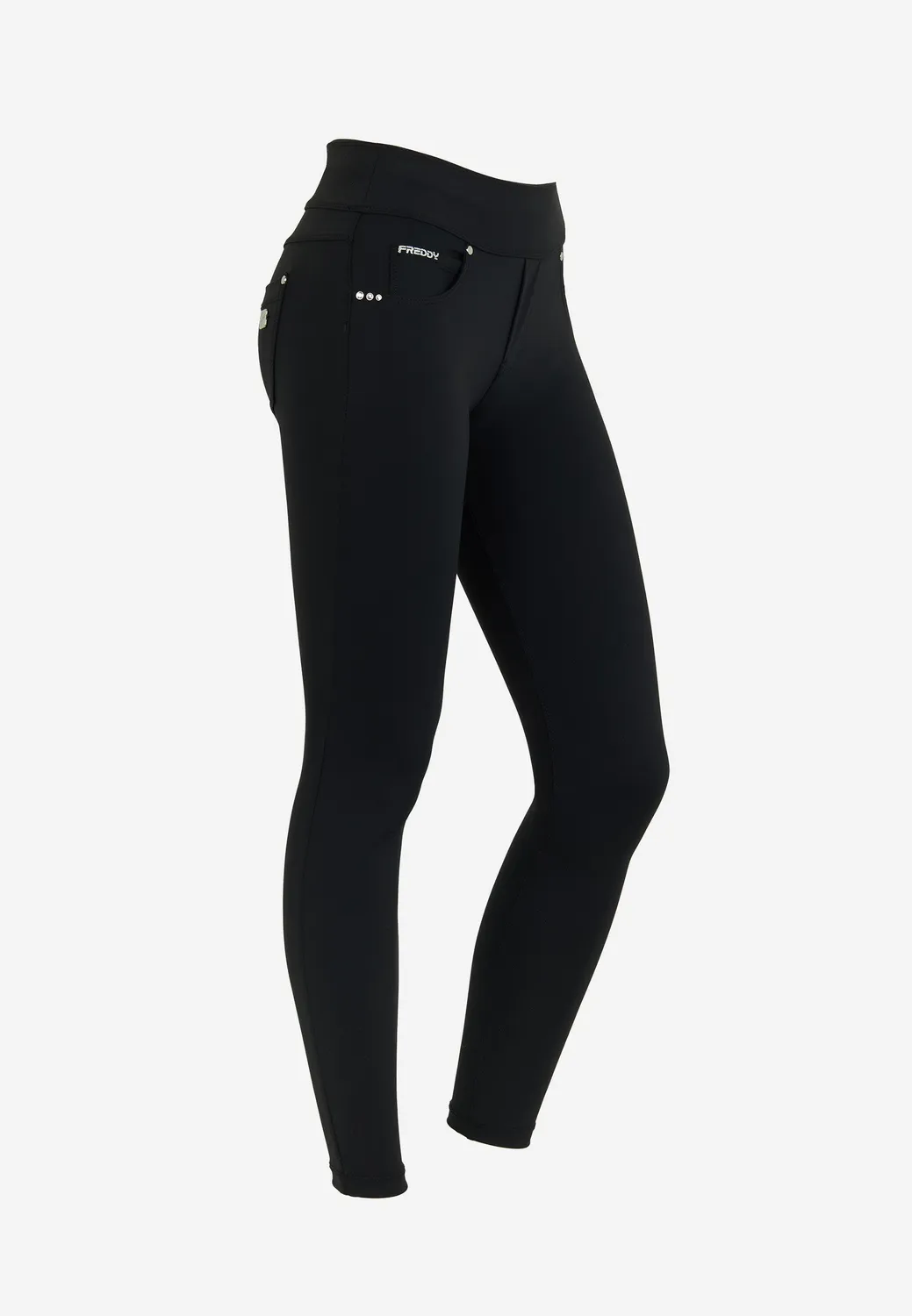 Freddy N.O.W. Slim Hose Schwarz Mittlere Taille