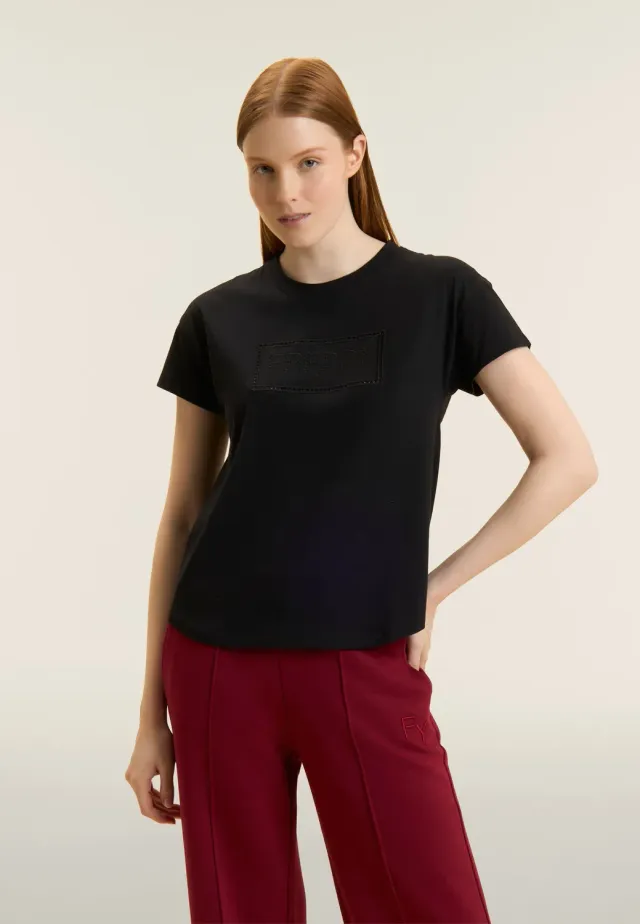 Freddy T-Shirt Flügelärmel Damen Zen Blue Baumwolle