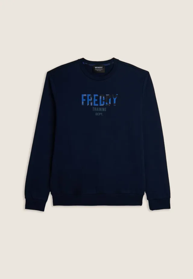Freddy Training Sweatshirt Dunkelblau Baumwolle Relaxed