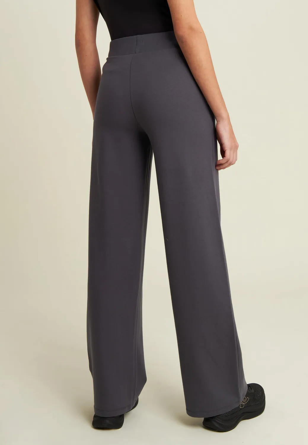 Freddy Wide Leg Hose schwarz Micro-Zopf