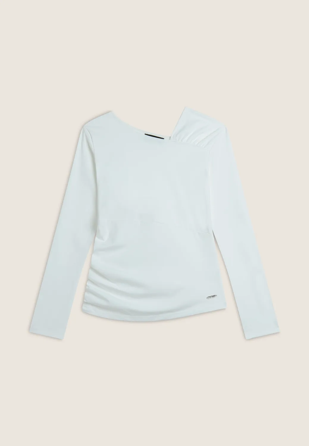 Freddy Langarmshirt Damen asymmetrisch schwarz leicht