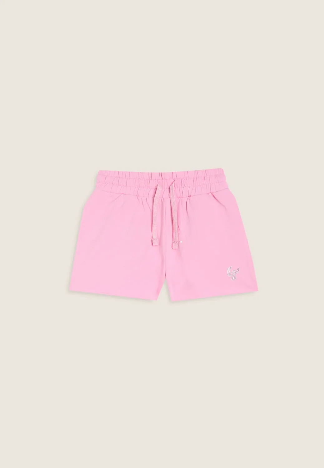 Freddy Mädchen Shorts Baumwolle Rosa Strasslogo