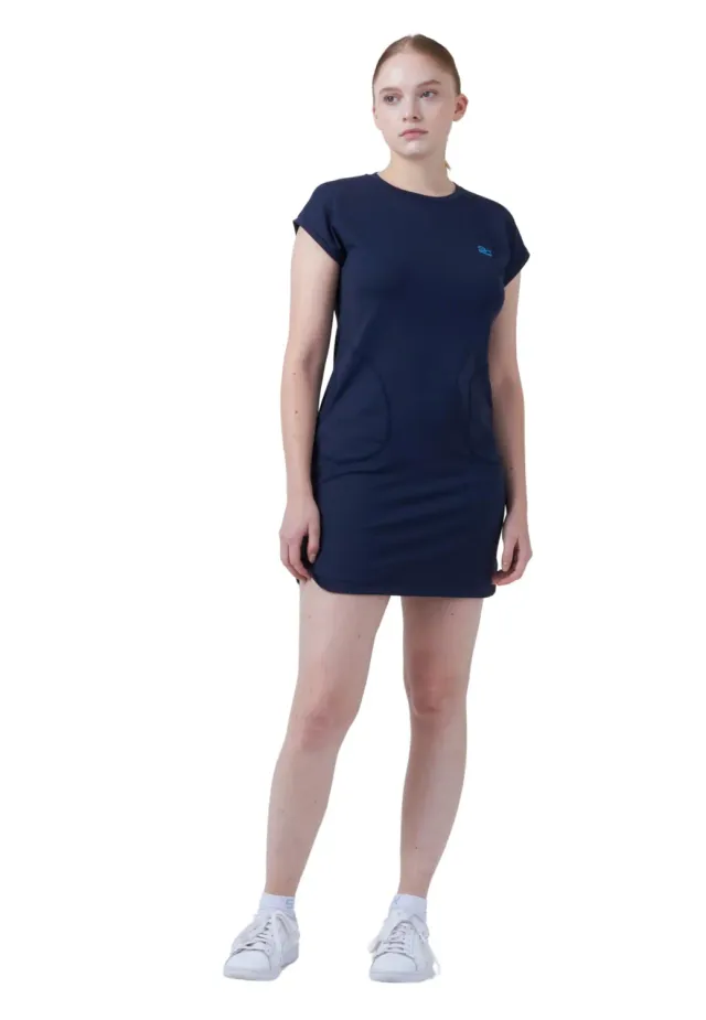 SPORTKIND Loose Fit Tenniskleid Kleid mit Taschen atmungsaktiv UV-Schutz