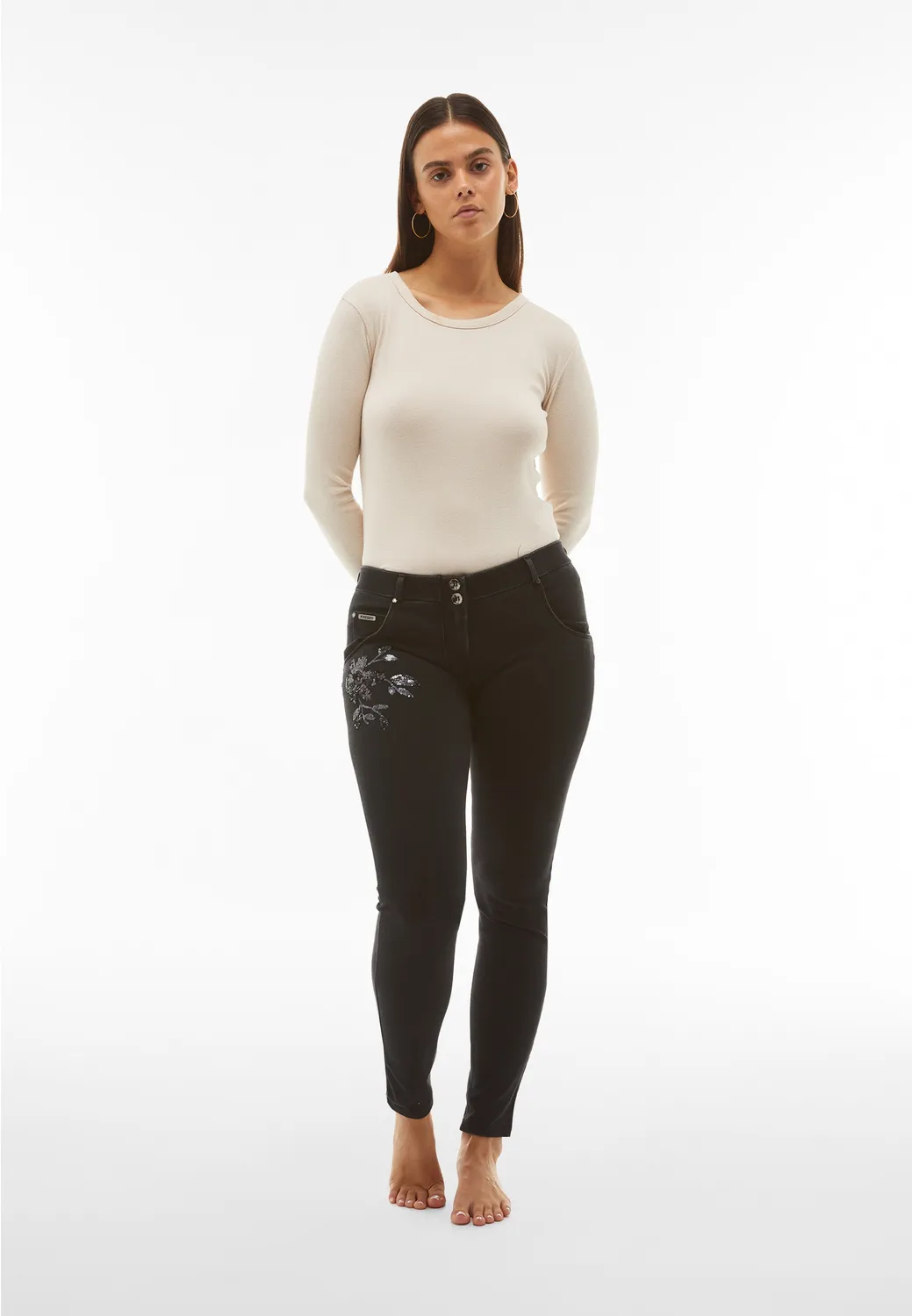 Freddy WR.UP Push-up Jeans J7N schwarz superskinny