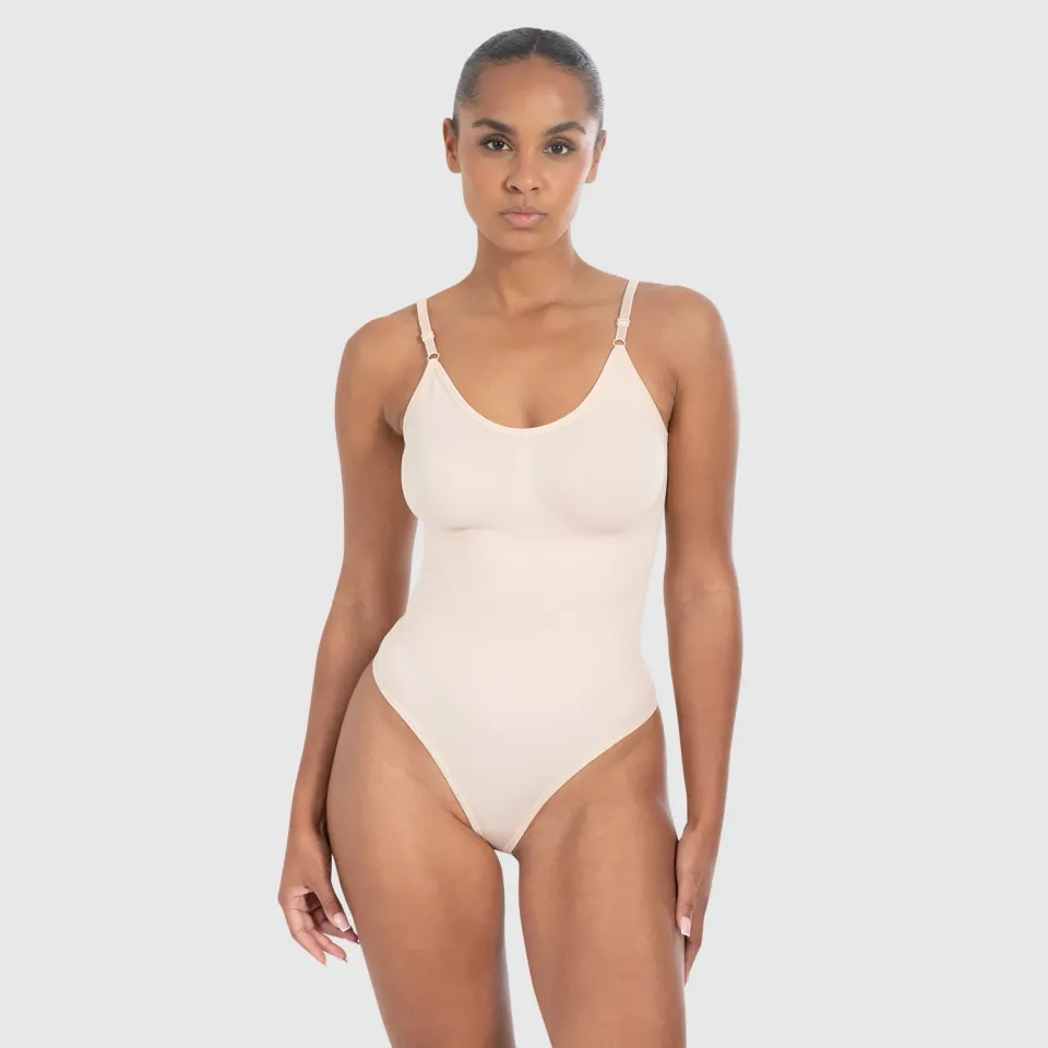 Smilodox Nysa String Bodysuit Schwarz formend
