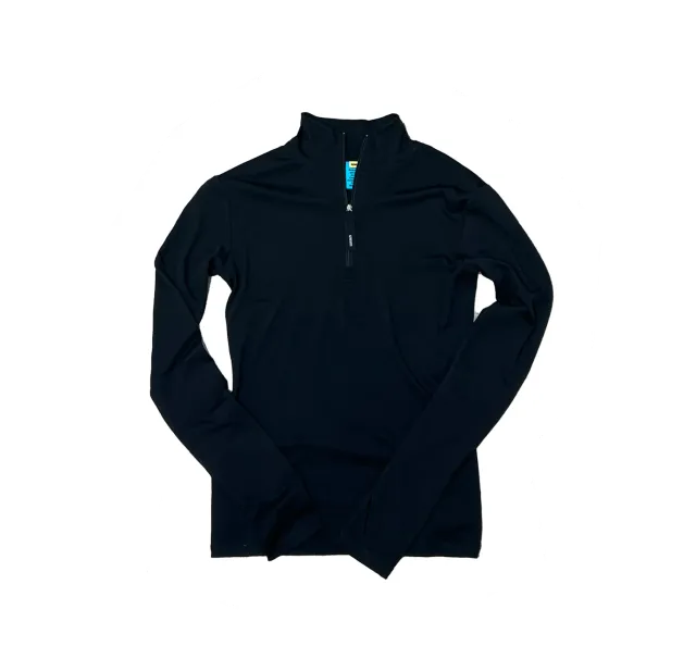 UNNA Zip Up Wool Layer W Laufshirt schwarz Wolle