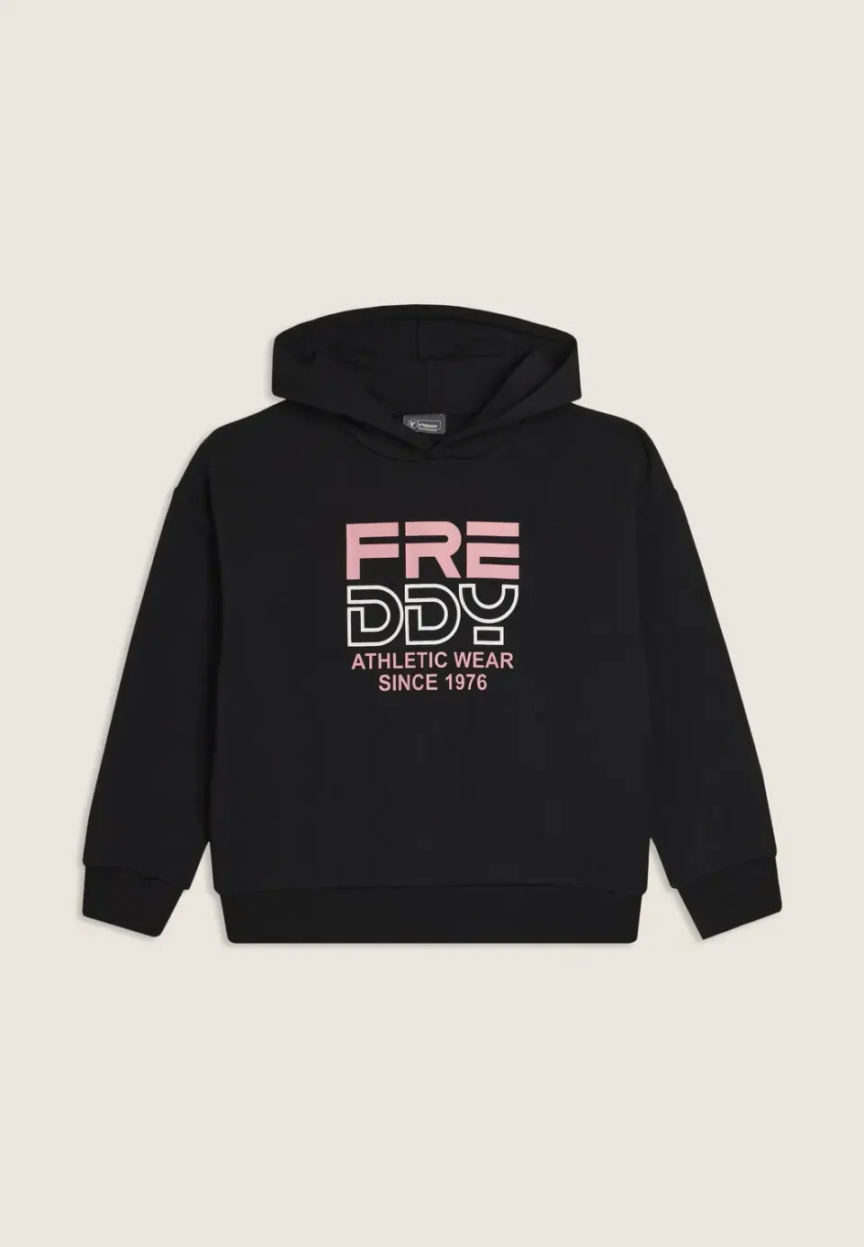 Freddy Junior Comfort Maxi Logo Hoodie Schwarz Baumwolle