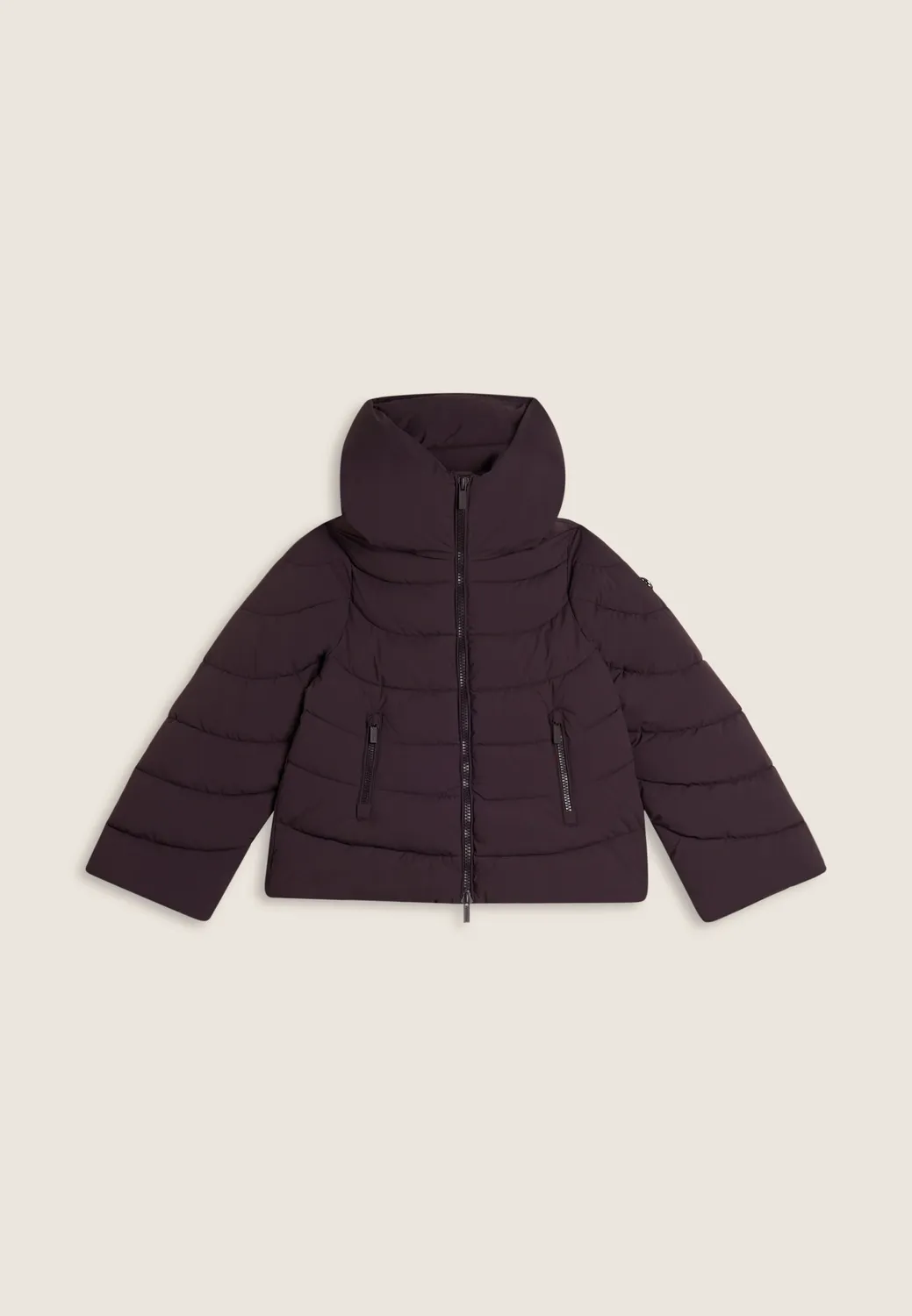 Freddy Cropped Daunenjacke Plum Perfect hoher Bund warm