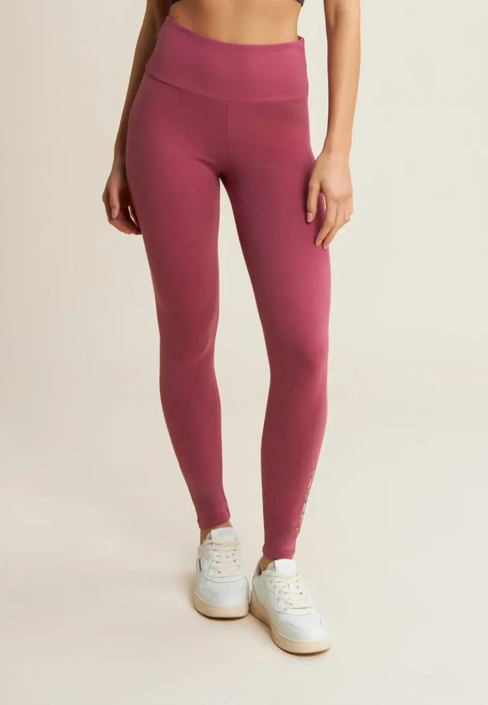 Freddy 7/8 High-Waist Leggings Heavy Jersey Logo schwarz