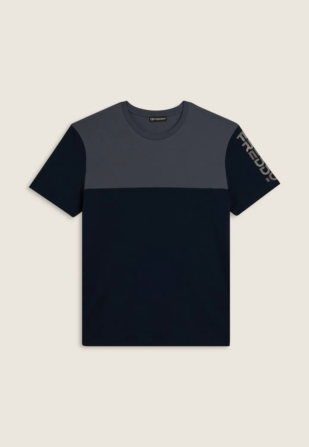 Freddy Colour Block T-Shirt Herren schwarz weiß Baumwolle