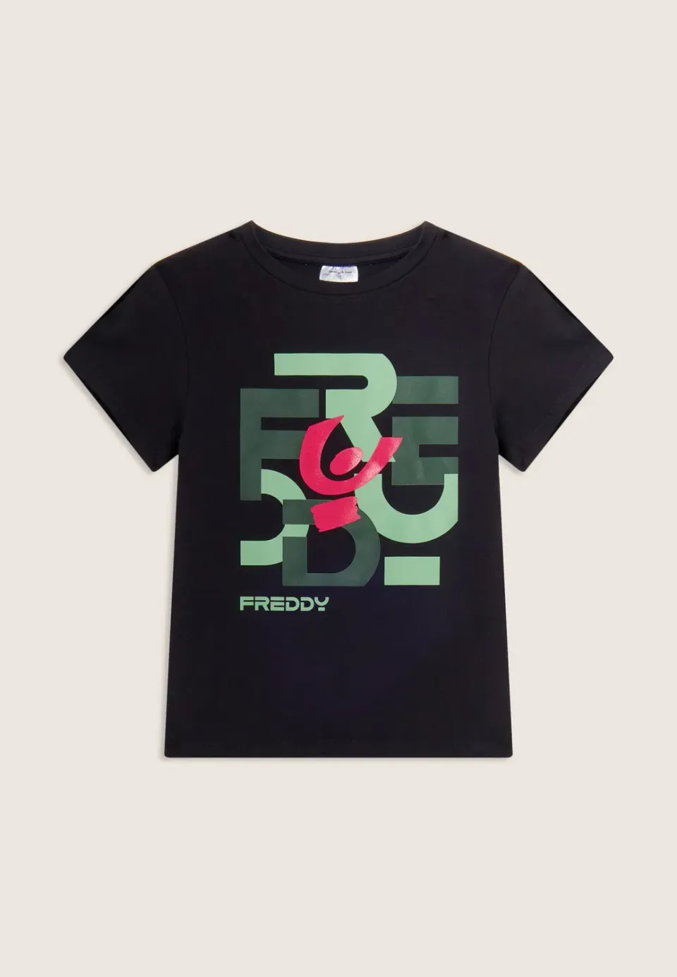 Freddy Junior T-Shirt Schwarz Buchstaben Gr 4-16