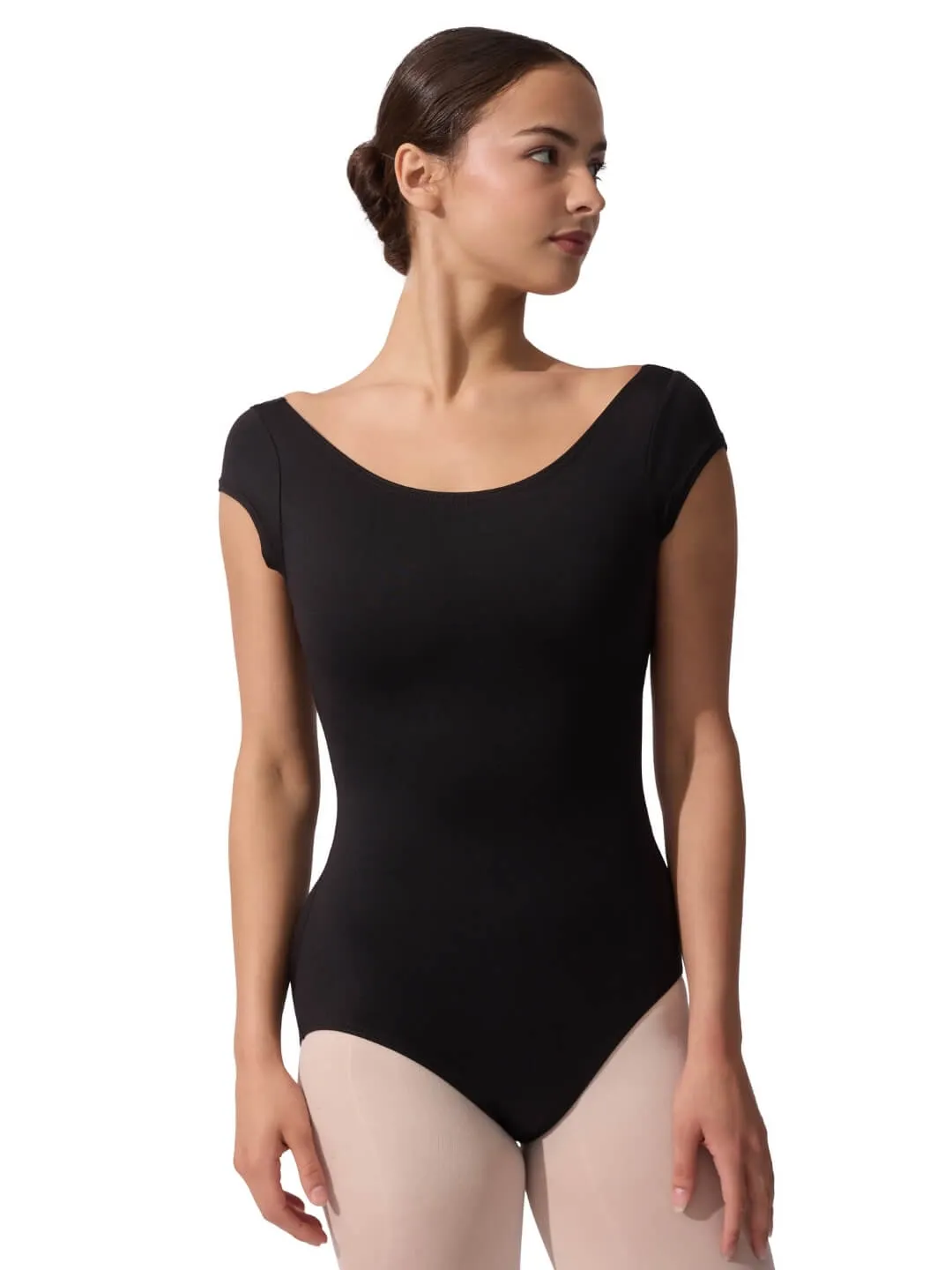Capezio Studio Collection SE1024W Body Schwarz Hoher Kragen