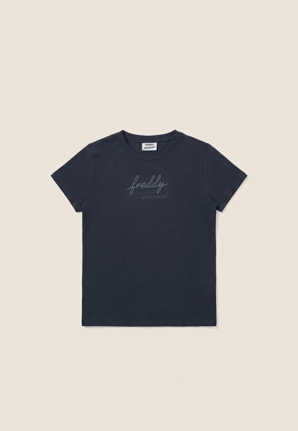 Freddy The Art of Movement T-Shirt Regular Schwarz Perlen