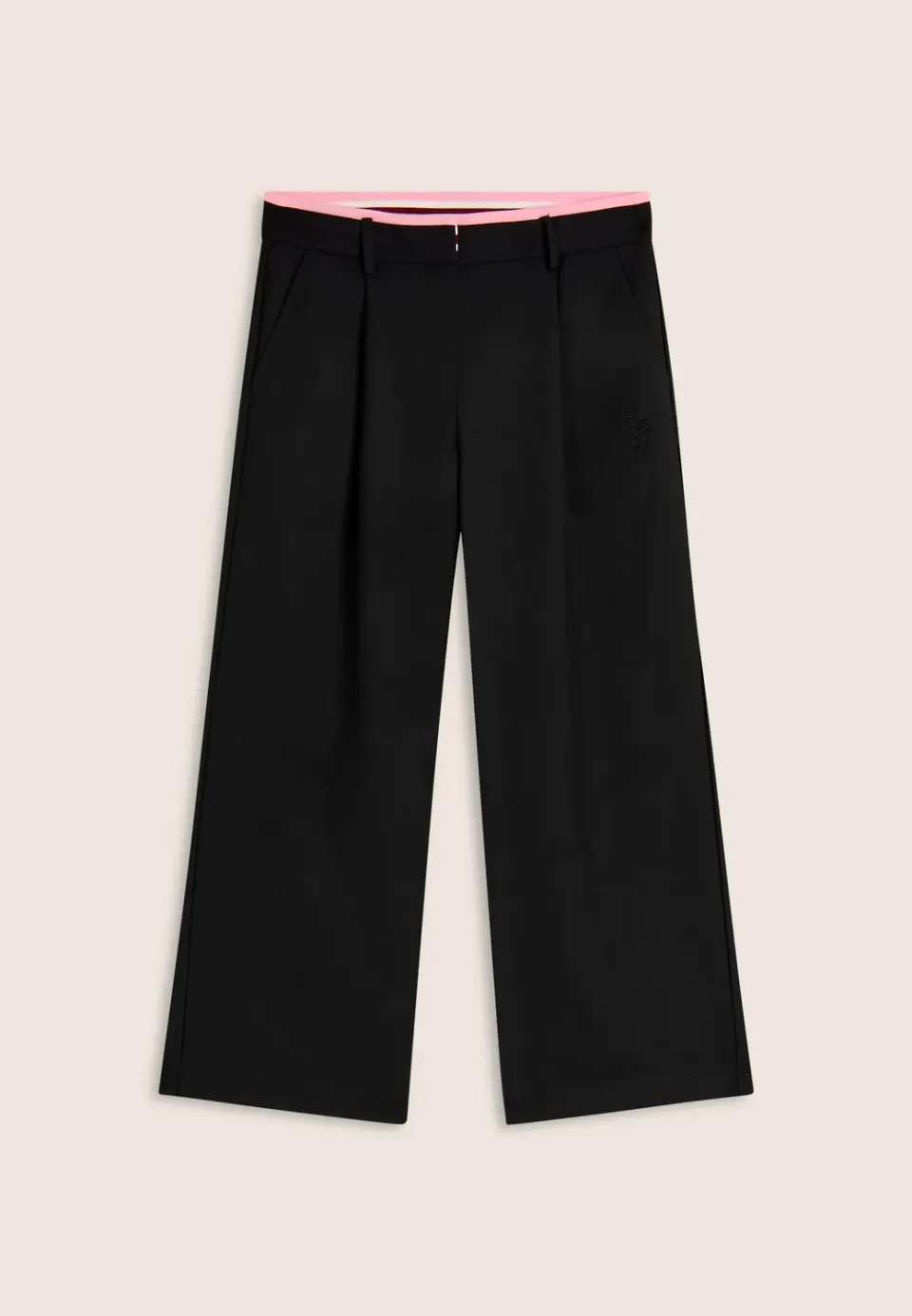 Freddy Kinder Hose Schwarz Wide Leg Strass