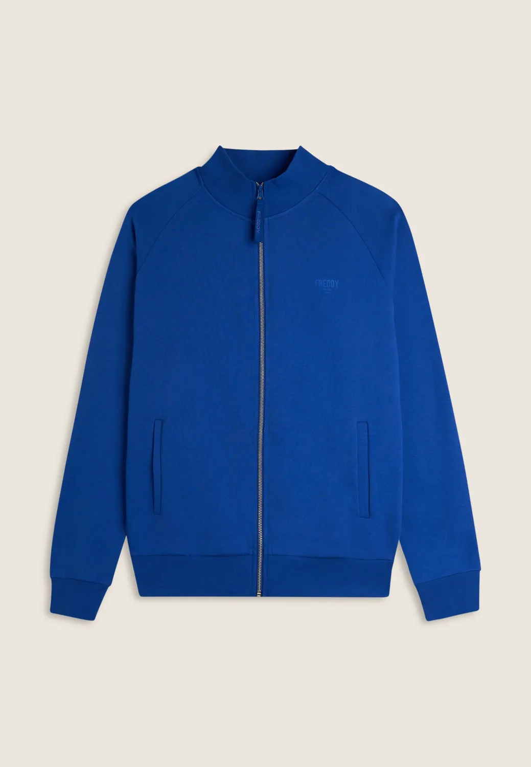 Freddy Comfort Fit Sweatjacke weiß Baumwolle