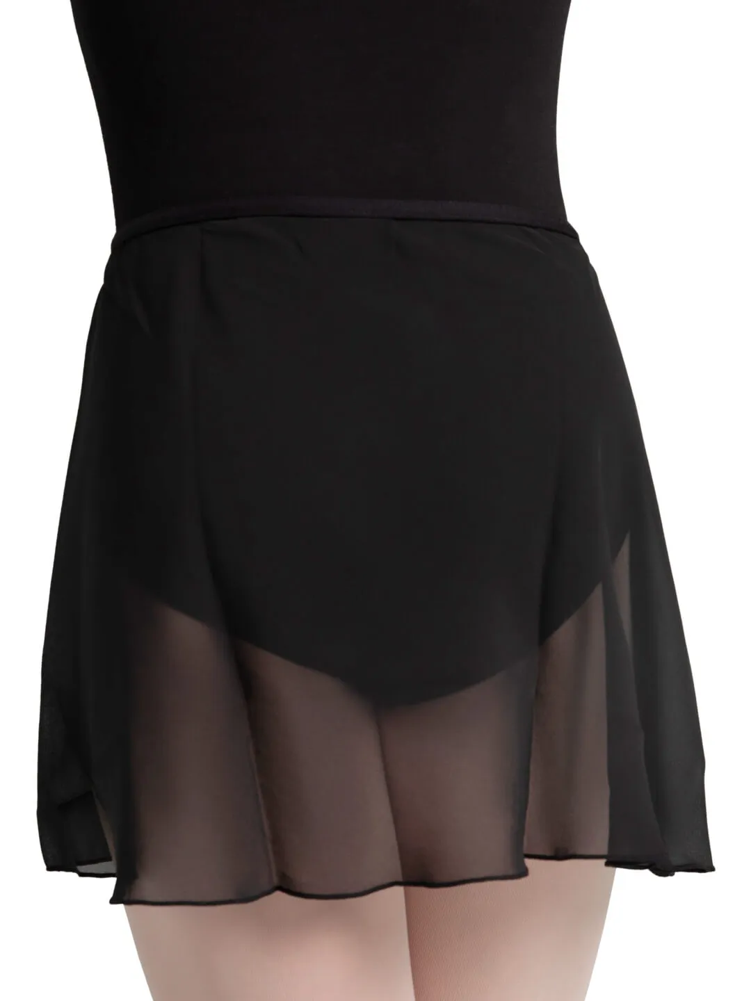 Capezio CAD800C Wickelrock Mädchen Schwarz Chiffon