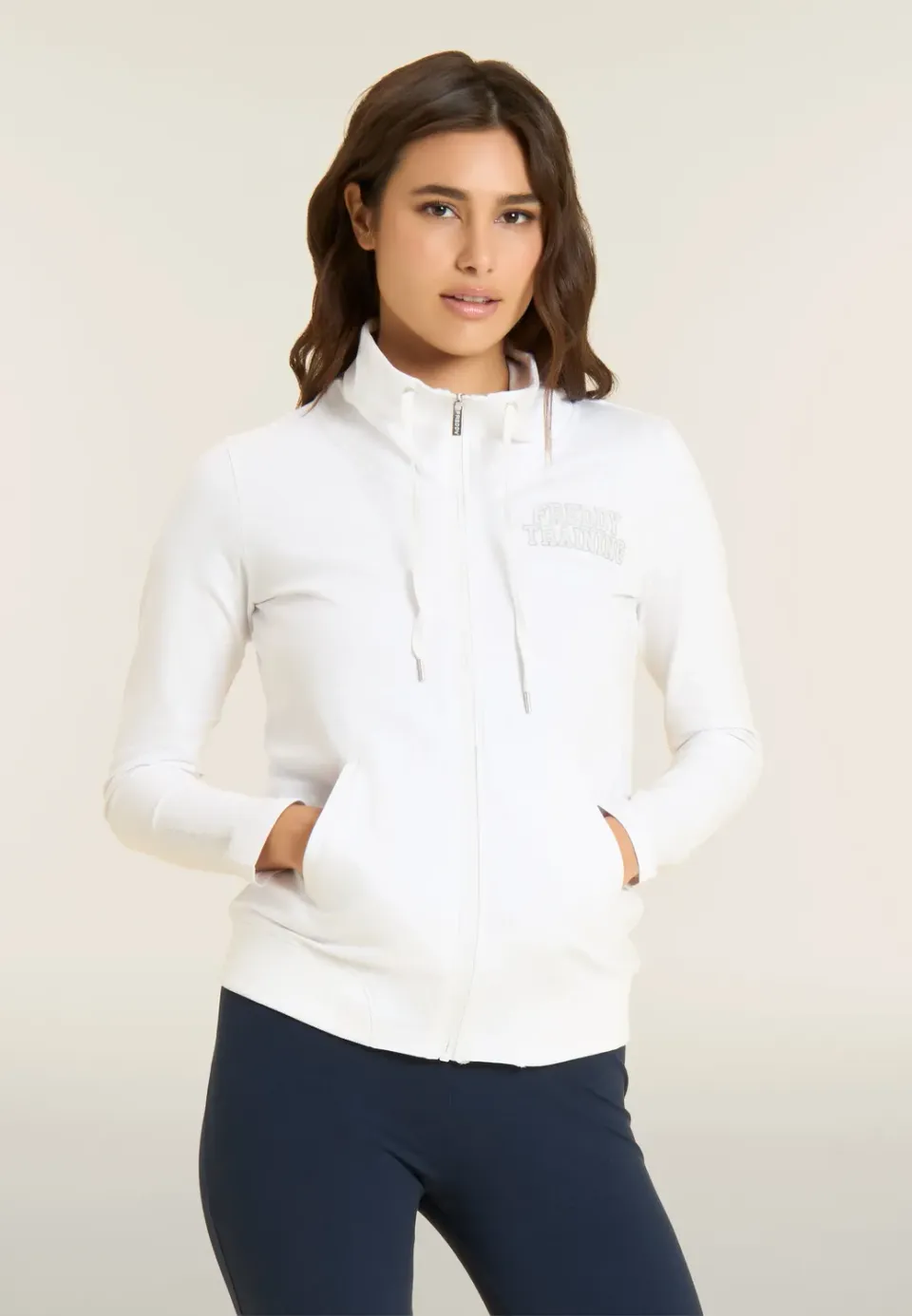 Freddy Sweatjacke Schwarz Full-Zip High-Neck Damen