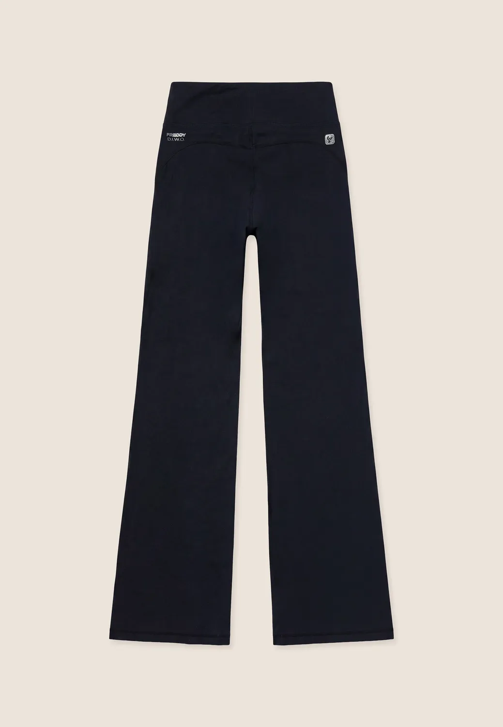 Freddy Flare Leggings hoher Bund Violett-Schwarz