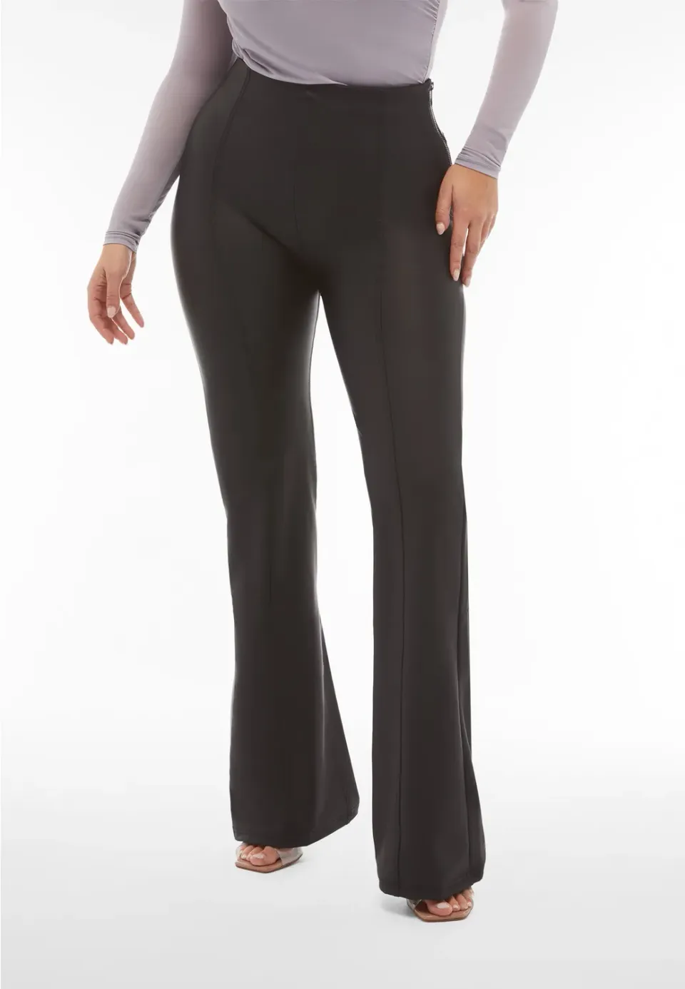 Freddy WR.UP Super Flare Push-up-Hose Kunstleder Faded Denim