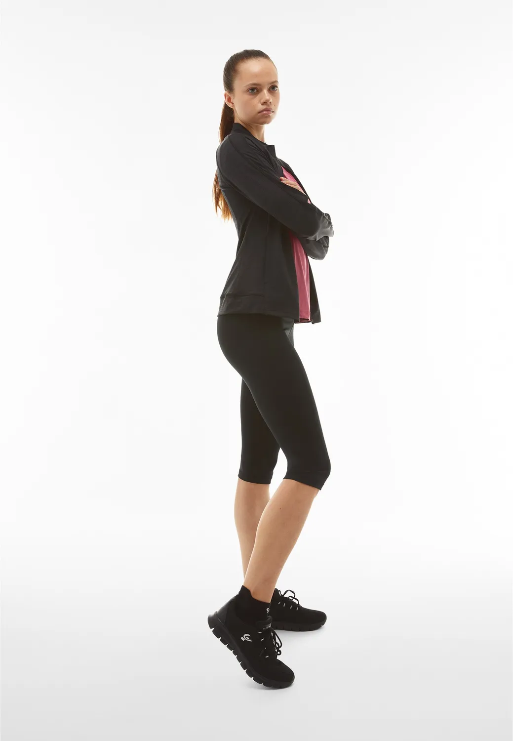 Freddy Superfit Capri-Leggings Schwarz atmungsaktiv 3/4