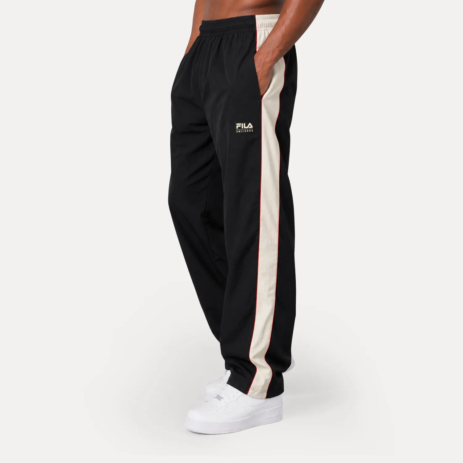 SMILODOX x FILA Sven Trainingshose Herren Schwarz Oversize