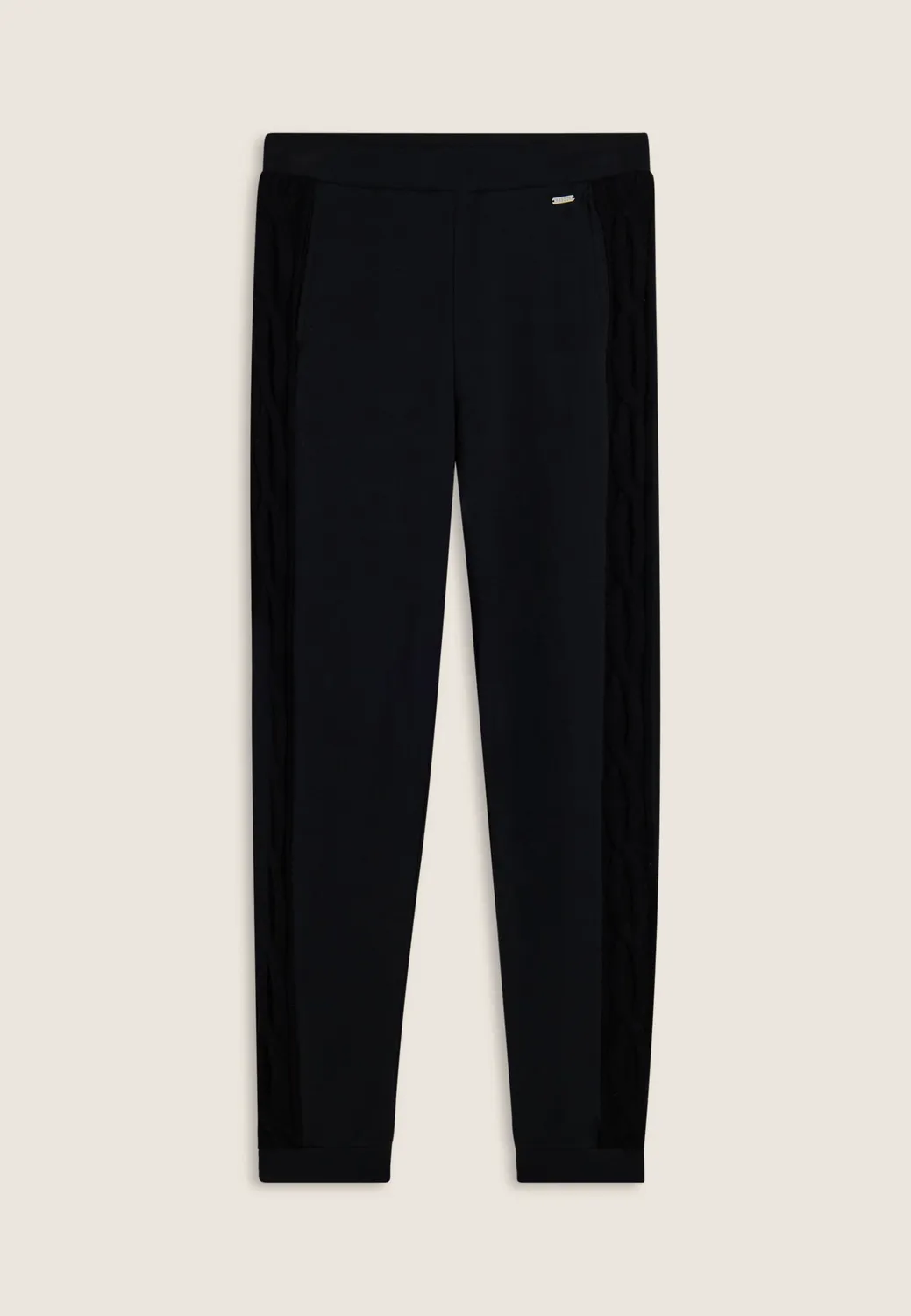 Freddy Modal Jogginghose Schwarz Zopfband warm blickdicht