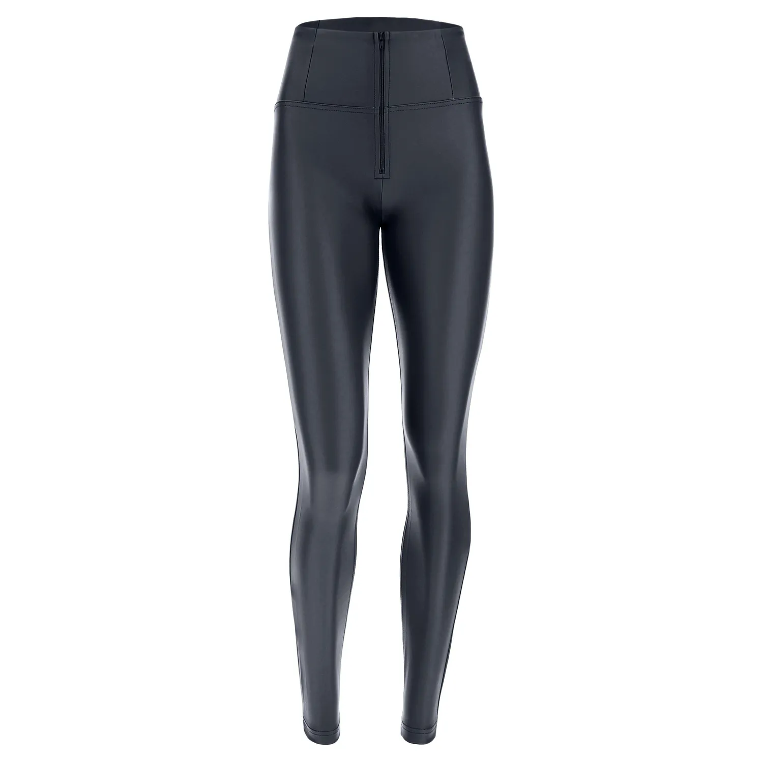 Freddy WR.UP Kunstlederhose Schwarz High Waist Special
