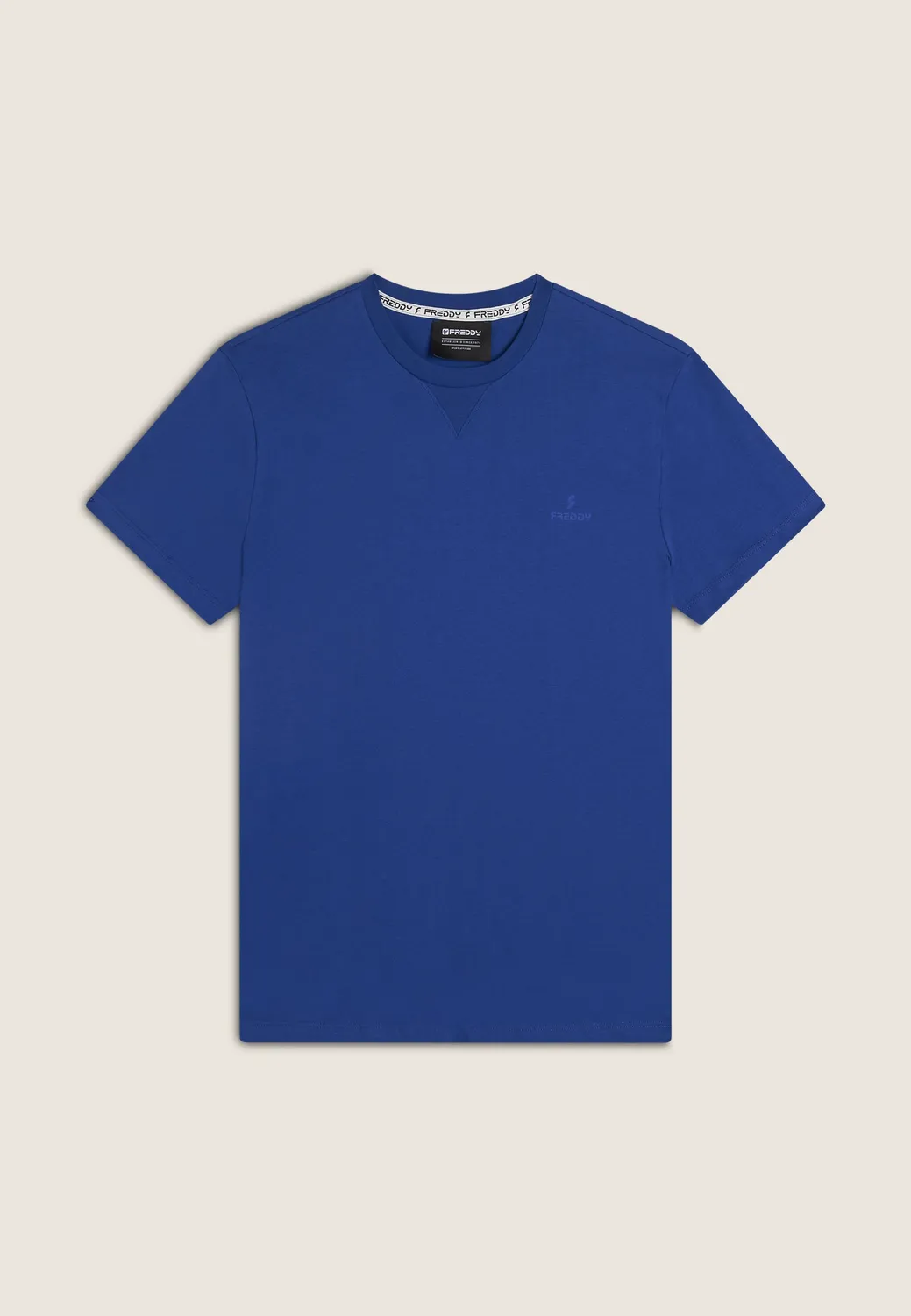 Freddy T-Shirt Regular Rundhals Schwarz aus Baumwolle