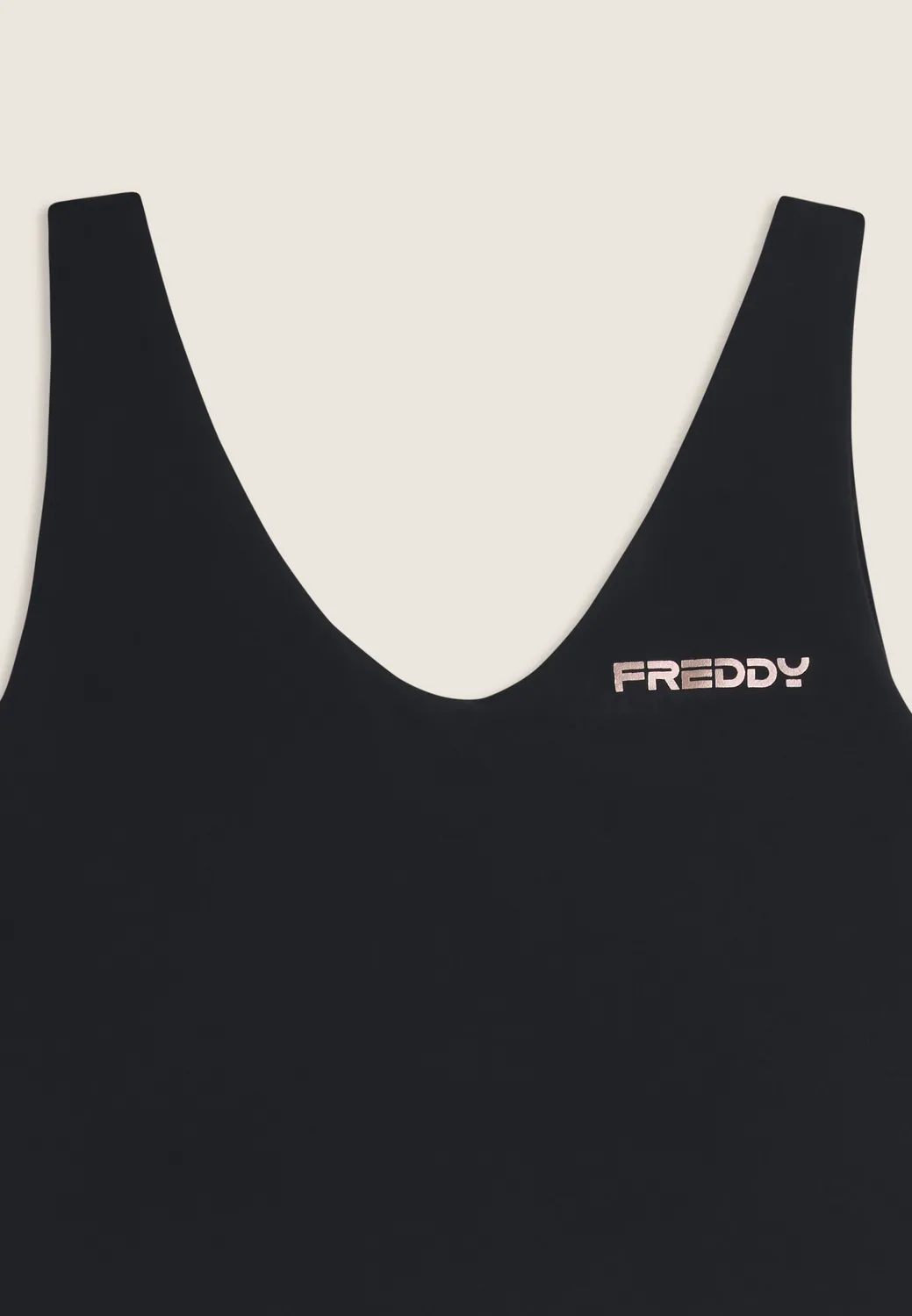 Freddy Cropped Top Damen Schwarz M V-Ausschnitt quick dry