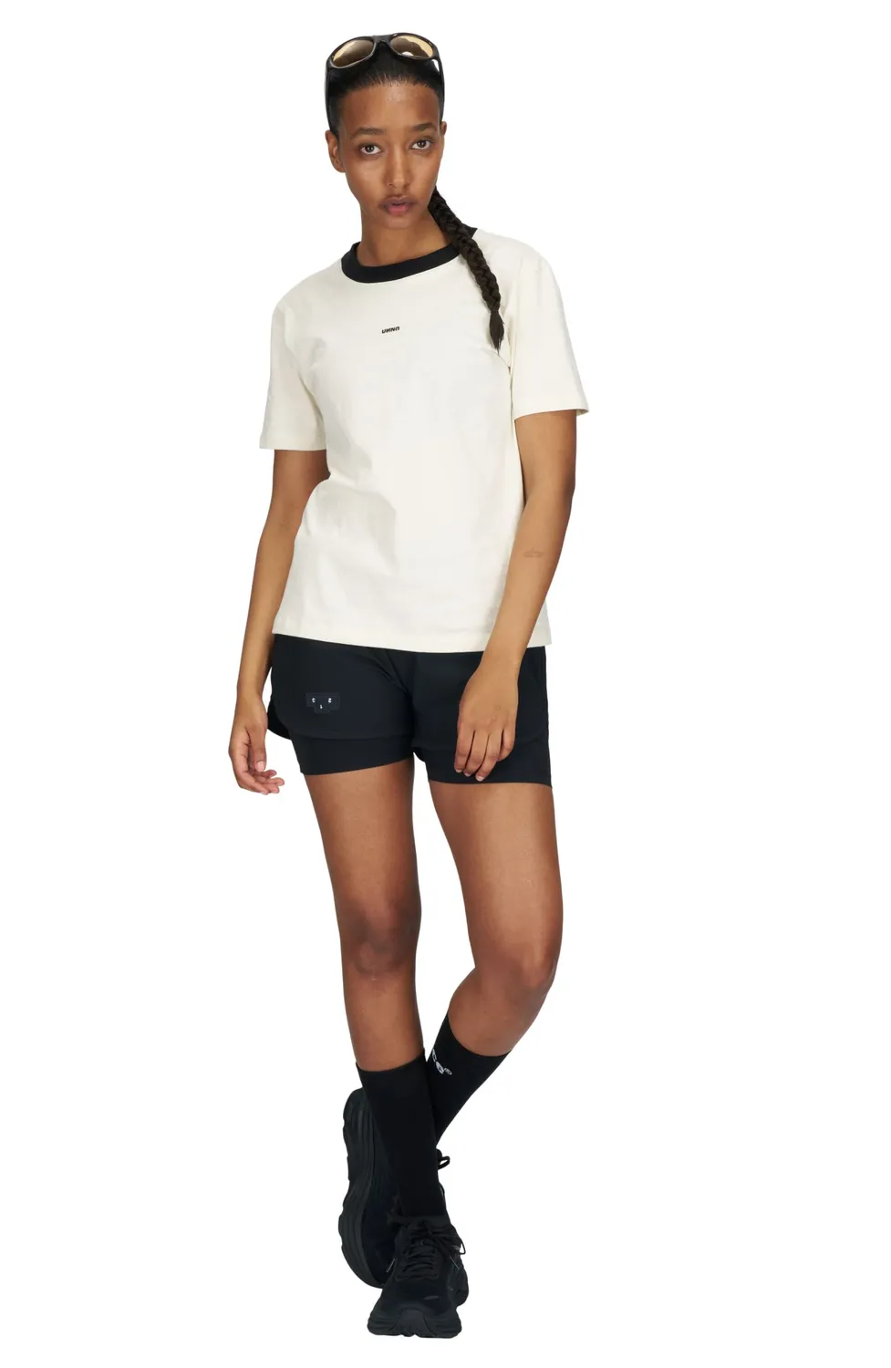 UNNA Skewed Tee W T-Shirt Vanilla White Regular Fit