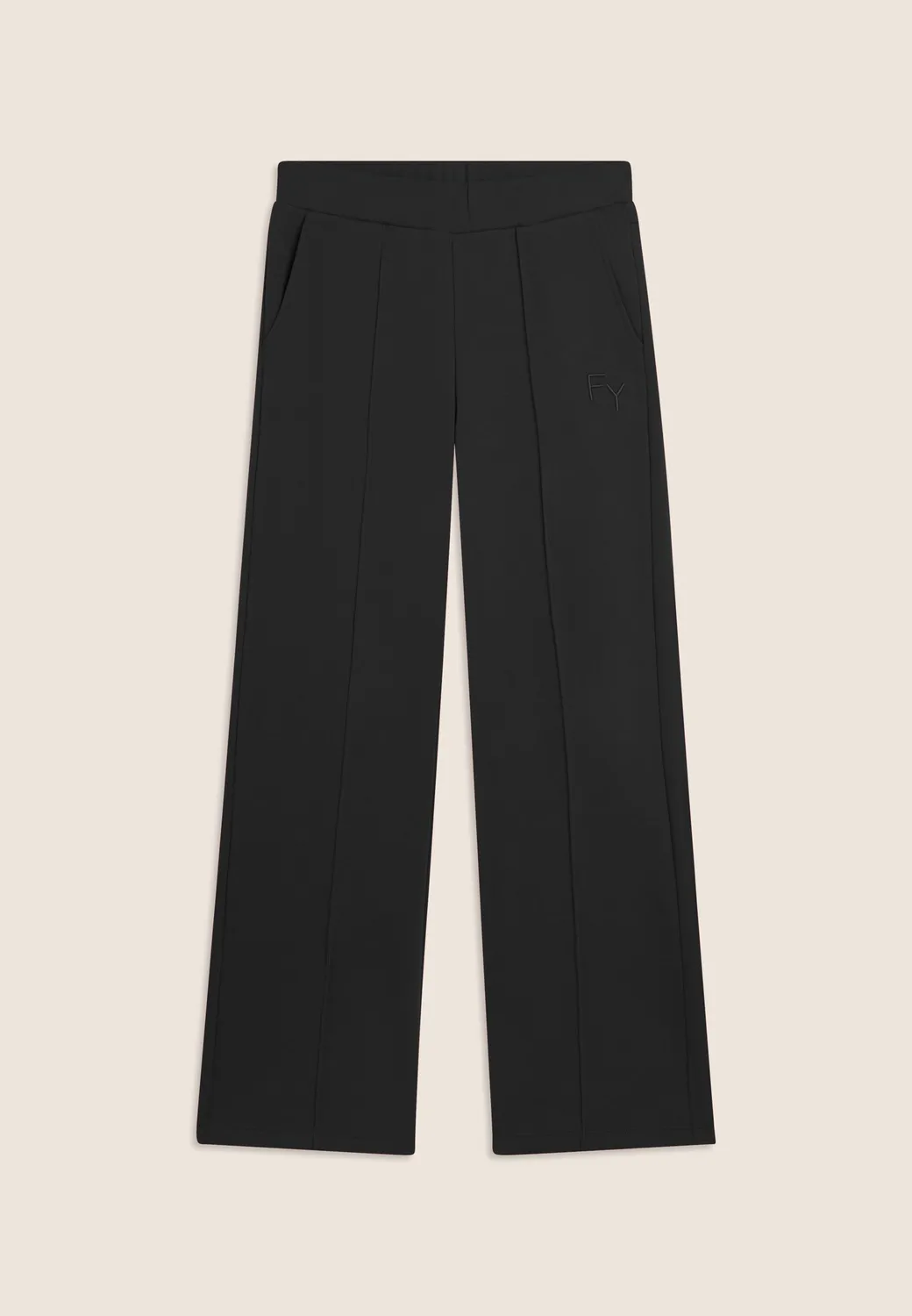 Freddy Wide Leg Sporthose Logo Schwarz bequem