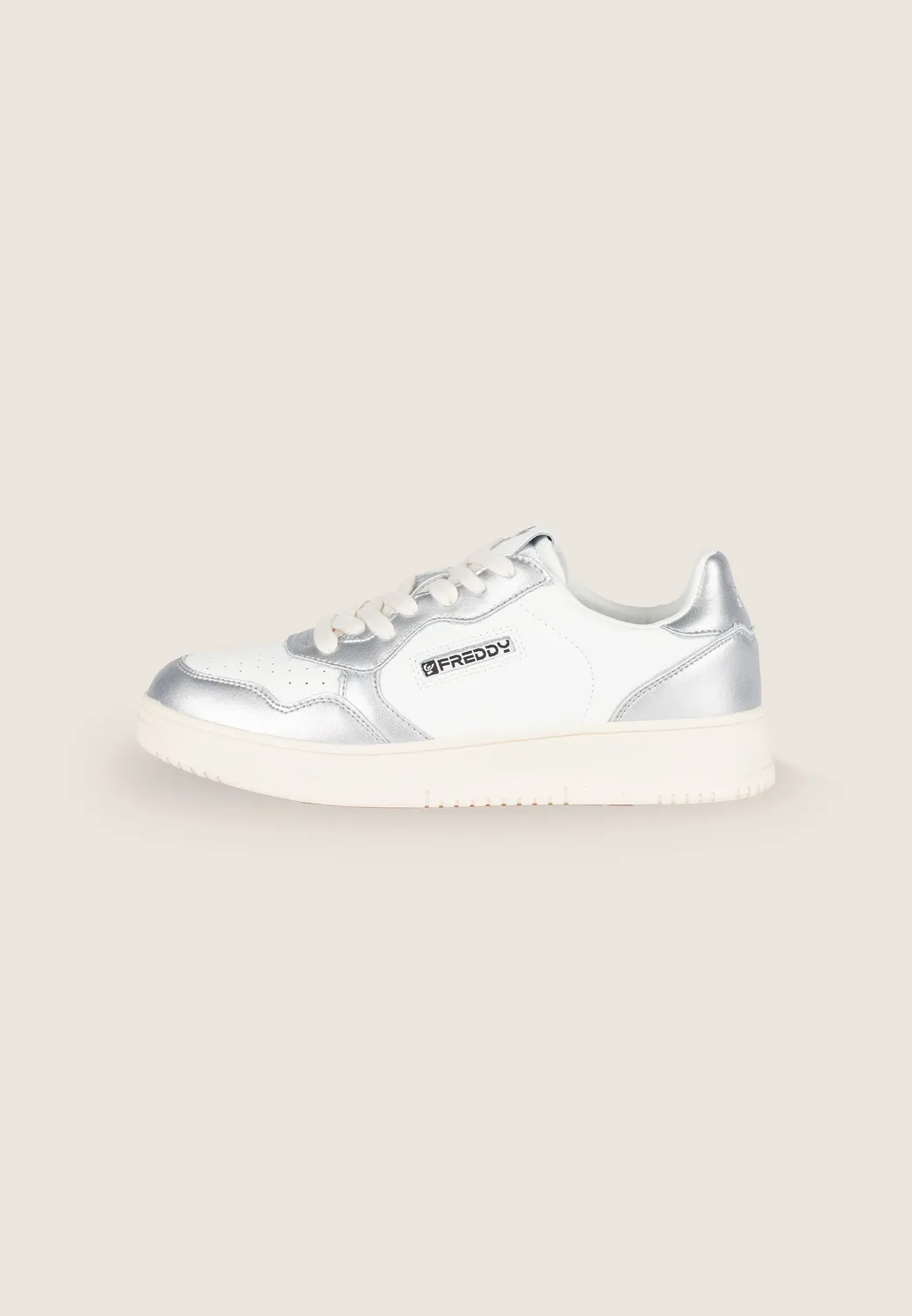 Freddy Sneaker Damen Leder weiß Basketball Memory-Foam