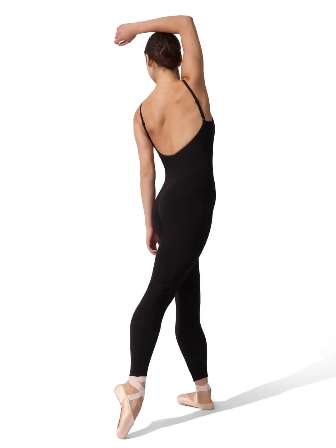 Capezio Camisole Unitard Schwarz Baumwolle verstellbar