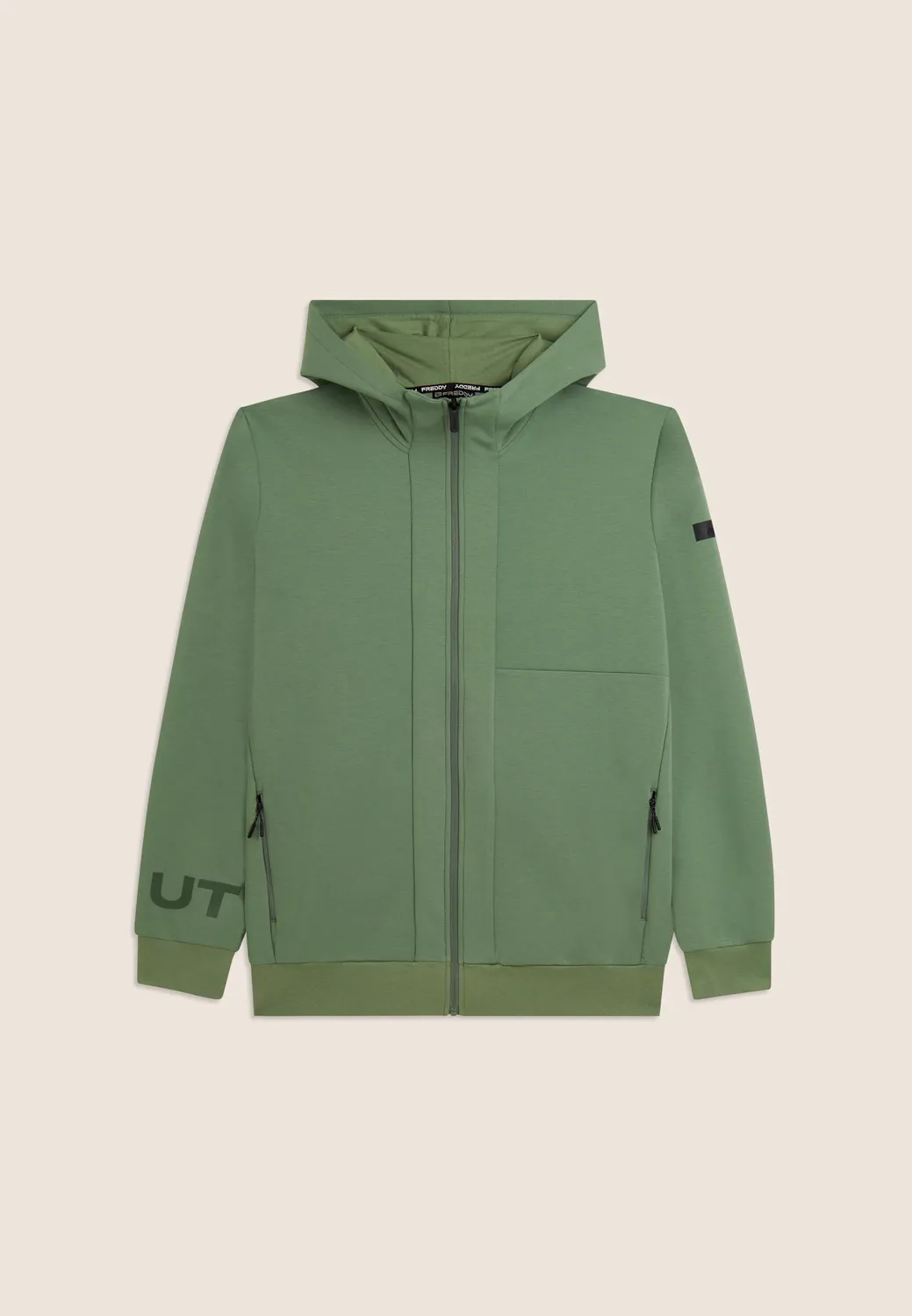 Freddy Urban Tech Zip-Hoodie schwarz oversize