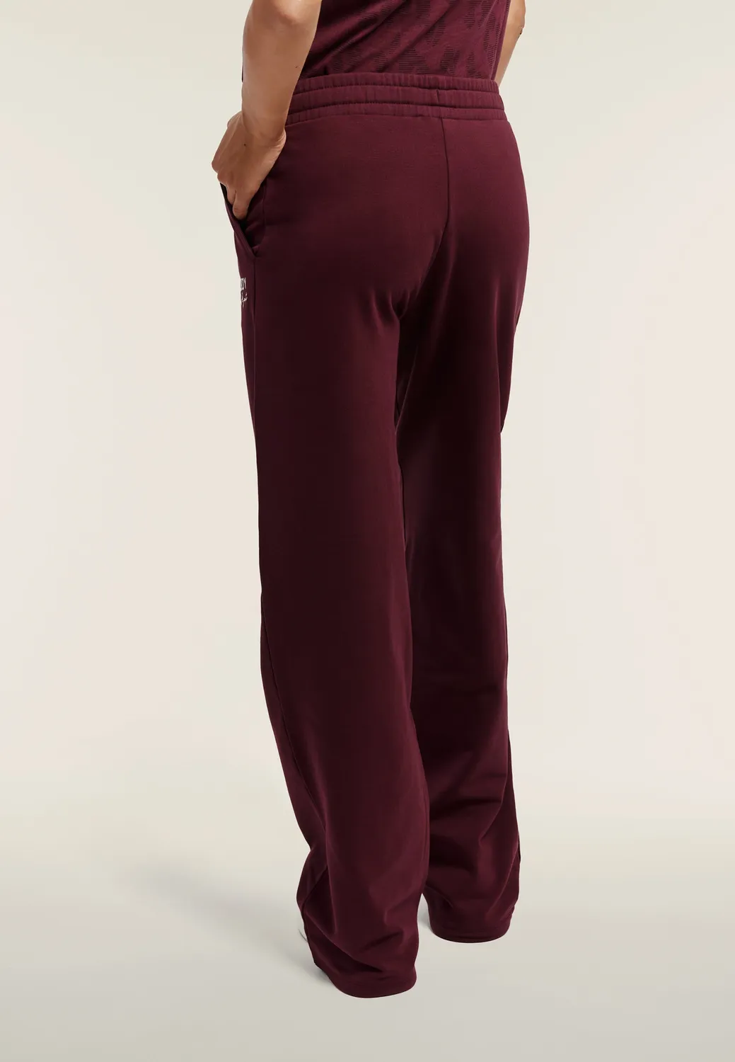 Freddy Damen Wide Leg Sweathose Baumwolle Schwarz