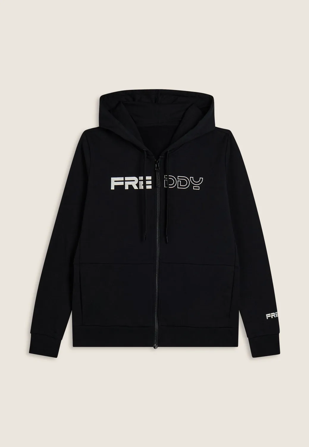Freddy Full-Zip Hoodie Kapuze Perlen-Logo comfort