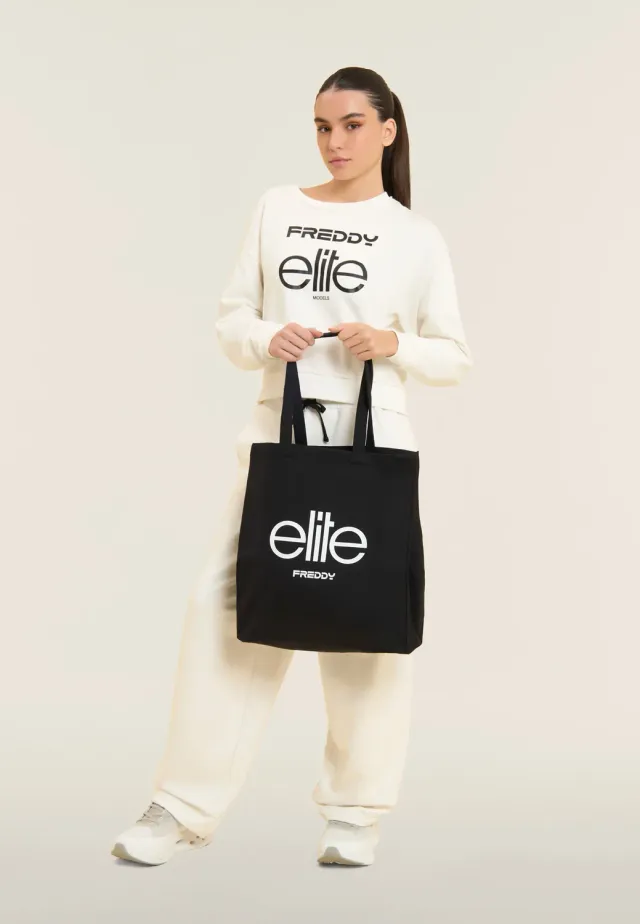 Freddy Elite Shopper Tasche Schwarz Canvas groß