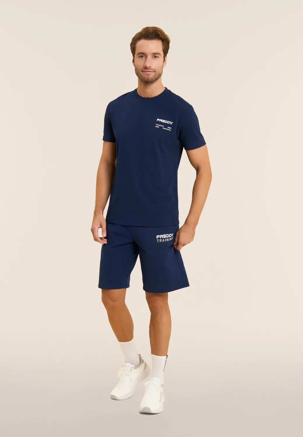 Freddy Logo T-Shirt Herren Pageant Blue Baumwolle