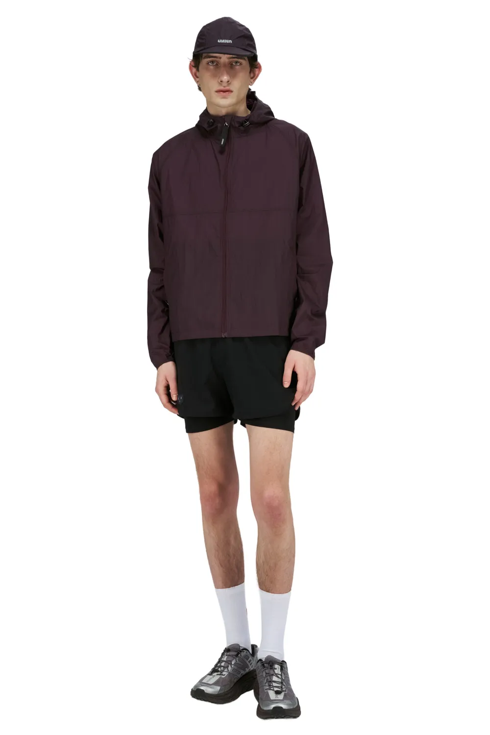 UNNA Smiles Run Jacket Laufjacke Aubergine winddicht